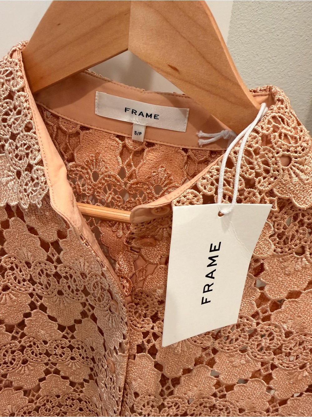 FRAME Lace button down NWT - Sz Sm - Picture 2 of 5